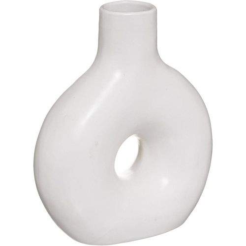 Vase Circle blanc mat en céramique 17x21cm - 3S. x Home - Modalova