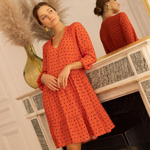 Robe courte Delia orange en viscose - 3S. x Réédition - Modalova