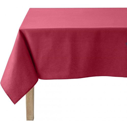 Nappe rectangulaire unie en coton, traitée Teflon, Made in France, CAMBRAI rouge - Coucke - Modalova