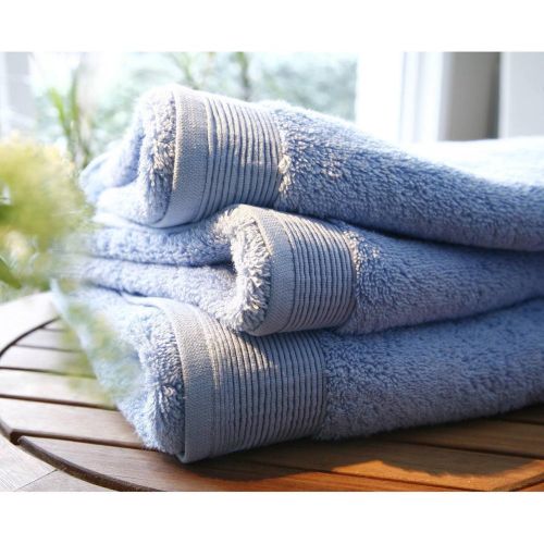 Serviette de bain micro-coton 600 grm² unie - Blanc des Vosges - Modalova