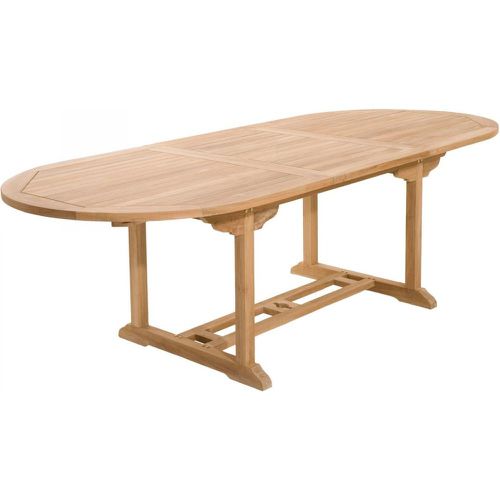 Table de jardin 8/10 personnes - ovale extensible 180/240*100 cm en bois Teck - Macabane - Modalova