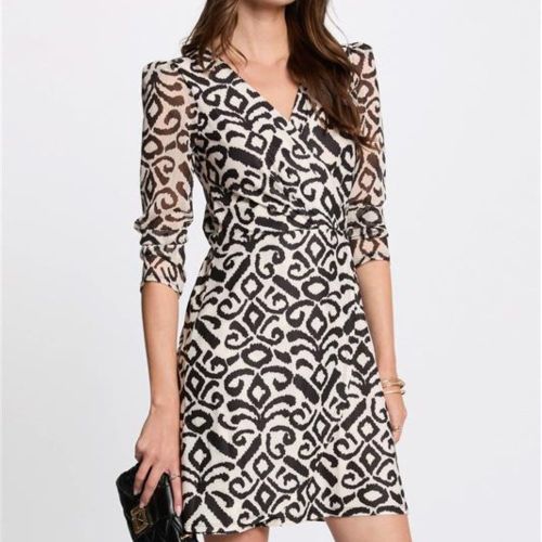 Robe midi trapèze imprimée - Morgan - Modalova