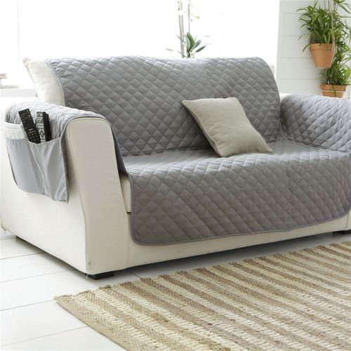 Plaid piquage carreaux - Gris - Becquet - Modalova