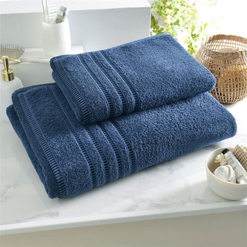 Serviette de toilette BANDESECHELLE en coton marine - Becquet - Modalova