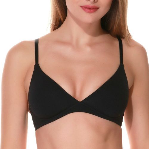 Soutien-gorge triangle So soft noir en coton - Jolidon - Modalova