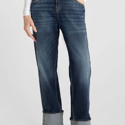 Jeans loose, large 400/60 girlfriend taille haute, longueur 34 Lina - Le Temps des Cerises - Modalova