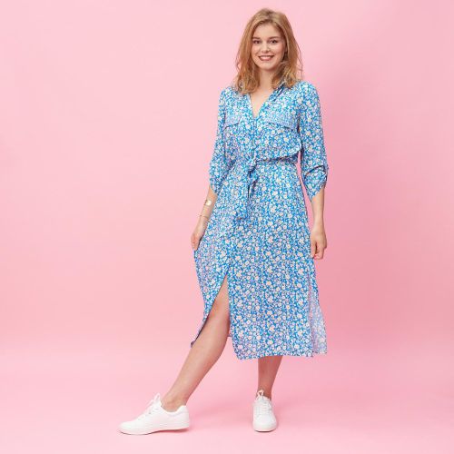 Robe chemise longue ceinturée - 3S. x Le Vestiaire - Modalova