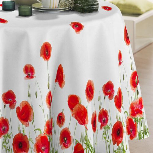 Nappe ronde TRANSLUCIDE Rouge - Calitex - Modalova