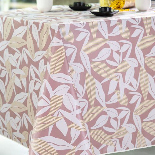 Nappe ronde 140 cm LIV BEIGE TOILE CIREE - Calitex - Modalova