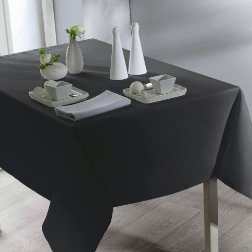 Nappe rectangulaire tissu uni TENTATION zinc - Calitex - Modalova