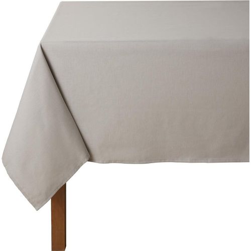 Nappe rectangulaire unie en coton, traitée Teflon, Made in France, CAMBRAI, Tourterelle - Coucke - Modalova