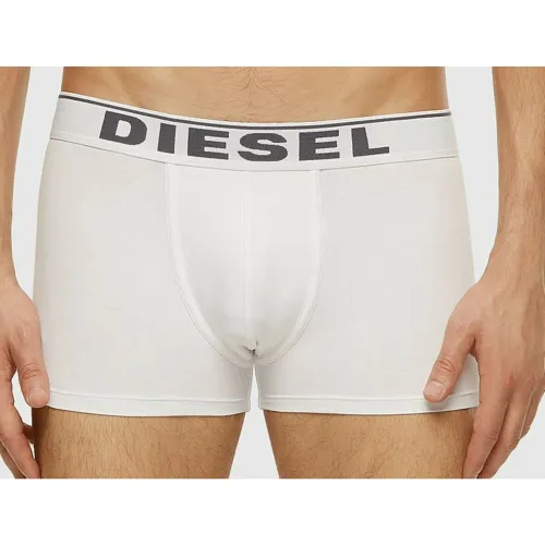 Boxer logote ceinture elastique - Blanc en coton - Diesel Underwear - Modalova