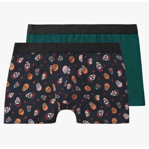 Lot de 2 Boxers - Noir en coton - Aubade Men - Modalova
