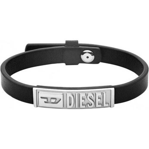 Bracelet Diesel Standard Issue DX1226040 - Cuir et Acier - Diesel Bijoux - Modalova