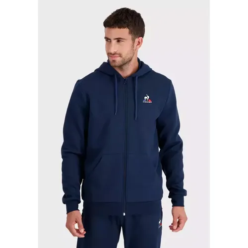 Sweat à capuche ESS FZ N°4 M en coton - Le Coq Sportif - Modalova