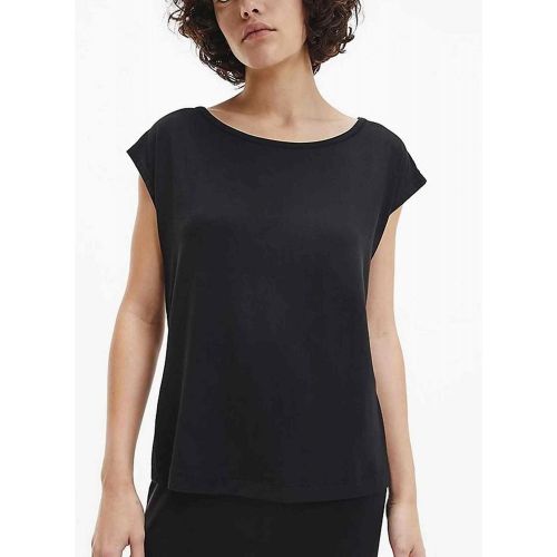T-shirt col rond large à manches courtes - Noir en coton modal - Calvin Klein Underwear - Modalova