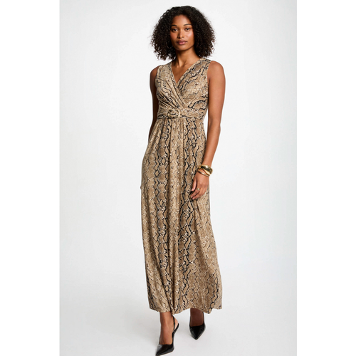 Robe longue droite imprimé python - Morgan - Modalova