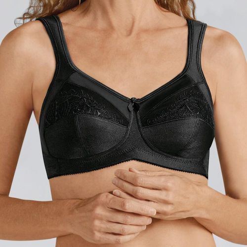 Soutien gorge - post opératoire avec poches - sans armatures - Noir - Amoena Lingerie - Modalova