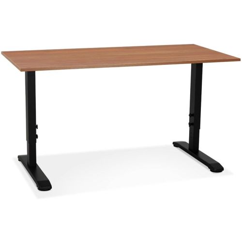 Bureau réglable en hauteur en bois Noyer et métal 'OSMOSE' - ALTEREGO - Modalova