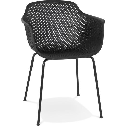 Chaise avec accoudoirs perforée 'DRAK' - ALTEREGO - Modalova