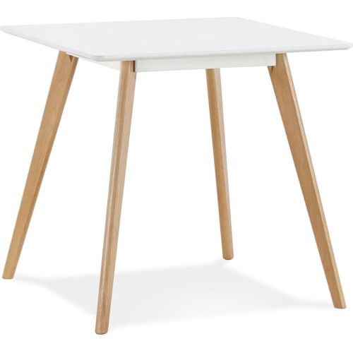 Petite table à diner 'GENIUS' en bois finiton blanche - ALTEREGO - Modalova