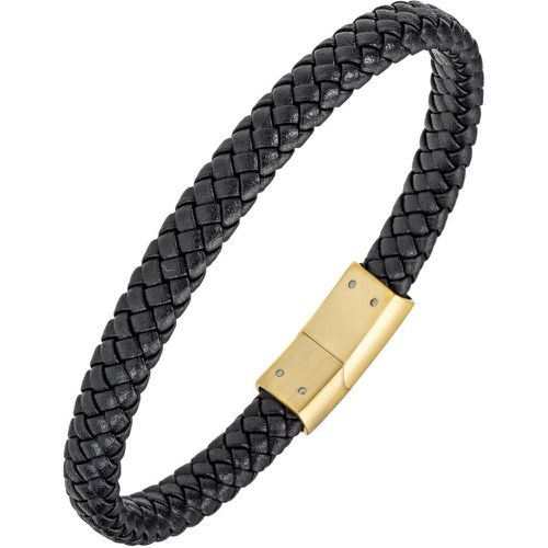 Bracelet noir en cuir pour homme - All Blacks Bijoux - Modalova