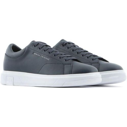 Baskets homme en cuir marine - Armani Exchange - Modalova