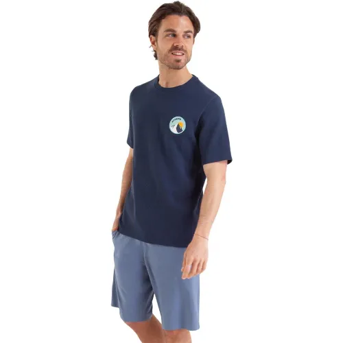 Pyjama court col rond Waffle en coton - Athena - Modalova
