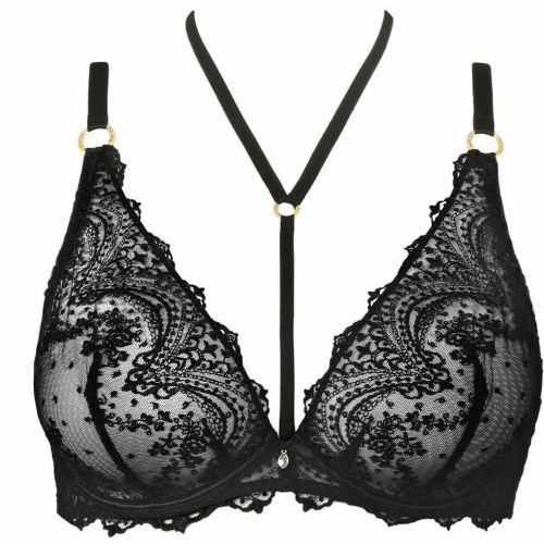Soutien-gorge Plongeant Armatures avec broderie chic noir - Aubade - Modalova