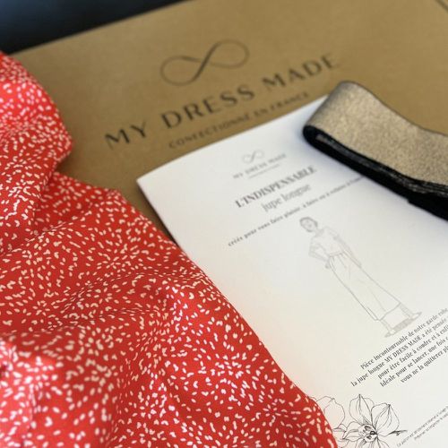 Box couture Jupe longue Confetti orange en viscose - MY DRESS MADE - Modalova