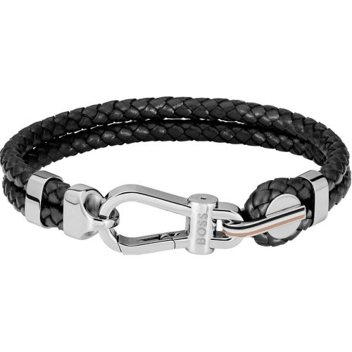Bracelet Ares Prime - 1580699M Acier, Cuir - Boss Bijoux - Modalova