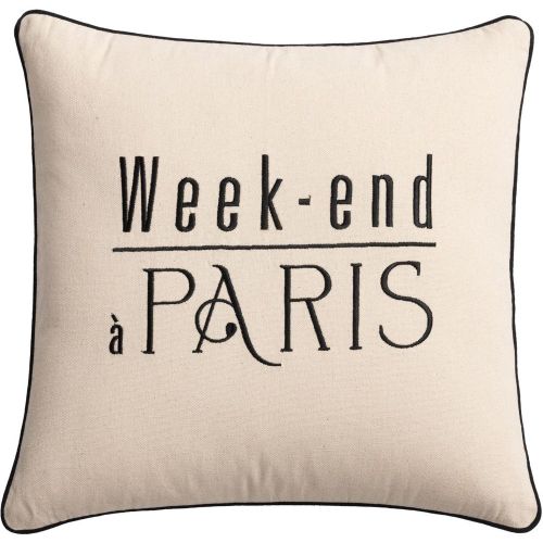 Coussin WEEK-END PARIS 40x40 beige - Becquet - Modalova