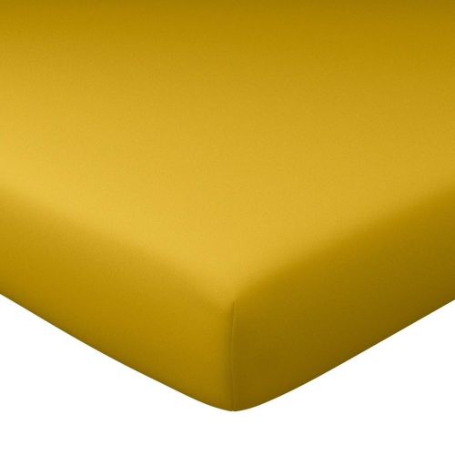 Drap housse grands bonnet 32 cm en flanelle LAUREAT-moutarde - Becquet - Modalova