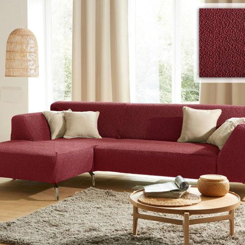 Housse de Fauteuil Extensible tissu bouclette ROC Bordeaux - Becquet - Modalova