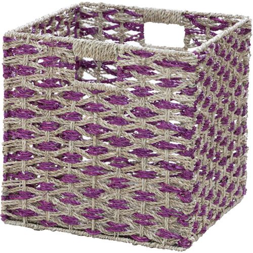 Panier carre bicolore prune Sanbra - Becquet - Modalova