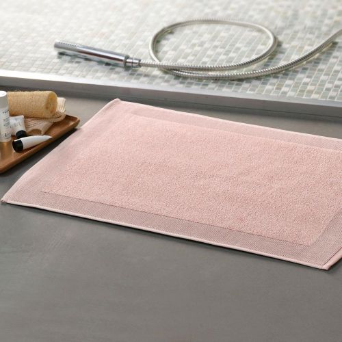 Tapis de bain en coton modal CAROLINE doux et absorbant nude - Becquet - Modalova