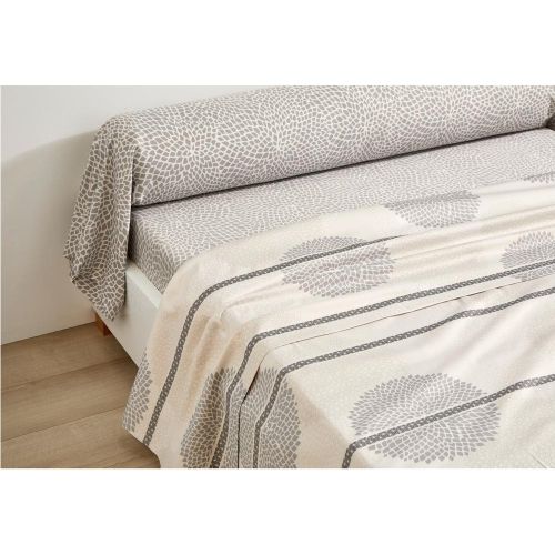 Drap-housse satin de coton effet mosaïque - Bleu - Becquet - Modalova