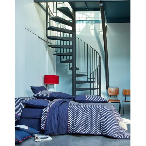 DRAP HOUSSE percale bio ICONIC Indigo - Blanc des Vosges - Modalova