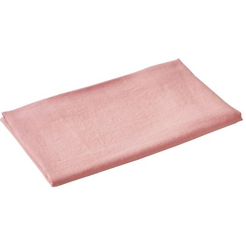 Drap plat lin lavé LOUXOR Bois de rose - Blanc des Vosges - Modalova