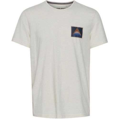Tee-shirt manches courtes en coton creme - Blend - Modalova
