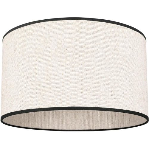 Abat-jour cylindrique E27 Lin Beige Clair avec passepoil - Britop Lighting - Modalova