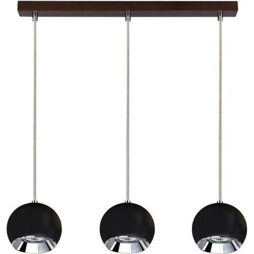 Ball Wood Lampe Suspendue Bois de Hêtre couleur Noyer Métal - Britop Lighting - Modalova