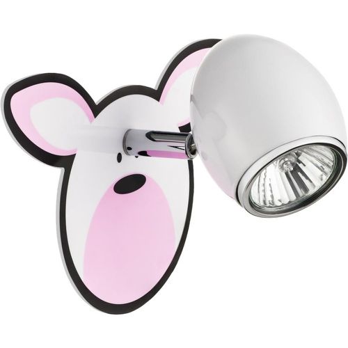 Rubby Applique Métal Blanc Chromé Matière Synthétique à Motif Lapin - Britop Lighting - Modalova