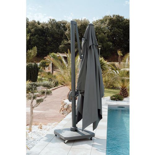 Parasol déporté rectangulaire foncé en toile Alberick - DELORM DESIGN - Modalova