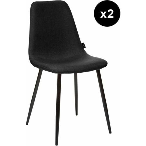 Lot de 2 chaises noires en métal - 3S. x Home - Modalova