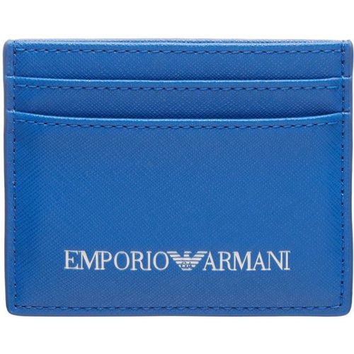 Porte cartes- bleu - Emporio Armani Maroquinerie - Modalova
