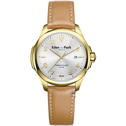 Montre Eden Park Club - EP19201P12MI Bracelet Cuir Beige - Eden Park montres - Modalova
