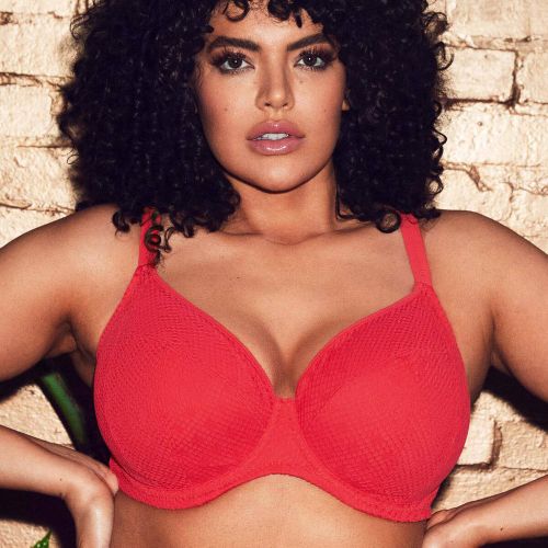 Haut de Maillot de Bain Plongeant Sans Armature Rouge - Elomi bain - Modalova