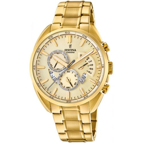 Montre Prestige F20267-1 - Montre Chronographe Acier Or - Festina - Modalova