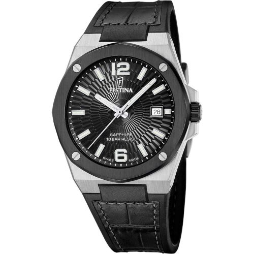 Montre Vallee - F22001-4 Bracelet Cuir Noir - Festina Swiss Made - Modalova